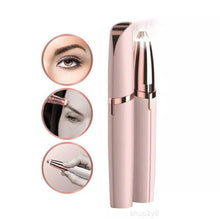 Load image into Gallery viewer, Mini Electric Eyebrow Trimmer Lipstick Brows Pen Hair Remover Painless Eye brow Razor Epilator With LED Light