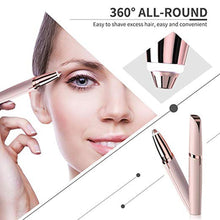Load image into Gallery viewer, Mini Electric Eyebrow Trimmer Lipstick Brows Pen Hair Remover Painless Eye brow Razor Epilator With LED Light