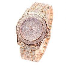 Load image into Gallery viewer, Fashion Watch Women Luxury Round Quartz Watch Wrist Watches for Women Shiny Gold Sliver Watches Wrist Watch For Ladies Gift