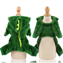 Load image into Gallery viewer, Pet Cat Clothes Funny Dinosaur Costumes Coat Winter Warm Fleece Cat Clothing For Small Cats Kitten Hoodie Puppy Dog Clothes
