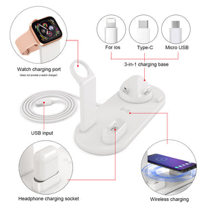 4 in 1 Wireless Fast Charging Dock Station(For Apple Watch iPhone Airpods)