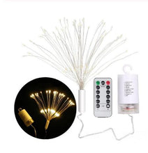 Load image into Gallery viewer, Festival Hanging Starburst String Lights 100-200 Leds DIY firework Copper Fairy Garland christmas lights outdoor Twinkle Light
