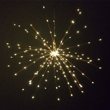 Load image into Gallery viewer, Festival Hanging Starburst String Lights 100-200 Leds DIY firework Copper Fairy Garland christmas lights outdoor Twinkle Light
