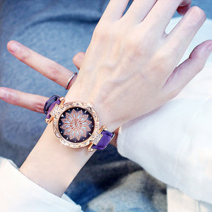 Ladies Bracelet Watch Casual Leather Quartz Wristwatch Relogio Feminino