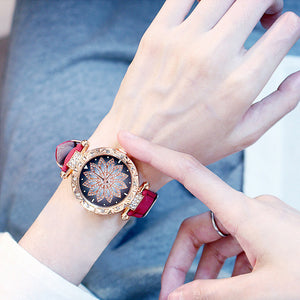 Ladies Bracelet Watch Casual Leather Quartz Wristwatch Relogio Feminino
