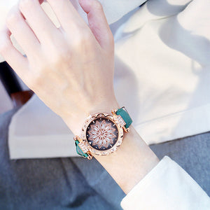 Ladies Bracelet Watch Casual Leather Quartz Wristwatch Relogio Feminino