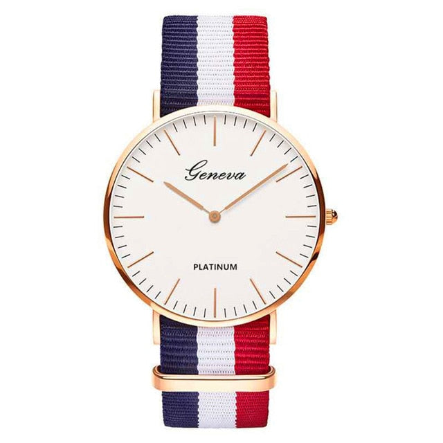 Pulseira de náilon estilo quartzo relógio feminino marca superior relógios moda casual relógio de pulso 2018 venda quente moda senhoras relógios