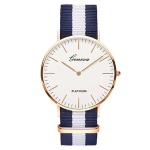 Pulseira de náilon estilo quartzo relógio feminino marca superior relógios moda casual relógio de pulso 2018 venda quente moda senhoras relógios