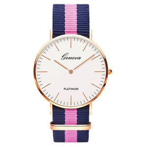 Pulseira de náilon estilo quartzo relógio feminino marca superior relógios moda casual relógio de pulso 2018 venda quente moda senhoras relógios