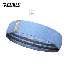 Load image into Gallery viewer, AOLIKES, Unisex, banda para el trasero, banda de resistencia, banda de entrenamiento, ejercicio para piernas, muslo, Glute, Butt Squat, bandas, diseño antideslizante
