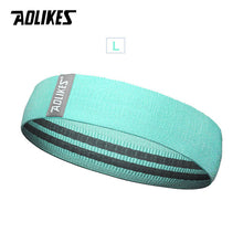 Load image into Gallery viewer, AOLIKES, Unisex, banda para el trasero, banda de resistencia, banda de entrenamiento, ejercicio para piernas, muslo, Glute, Butt Squat, bandas, diseño antideslizante

